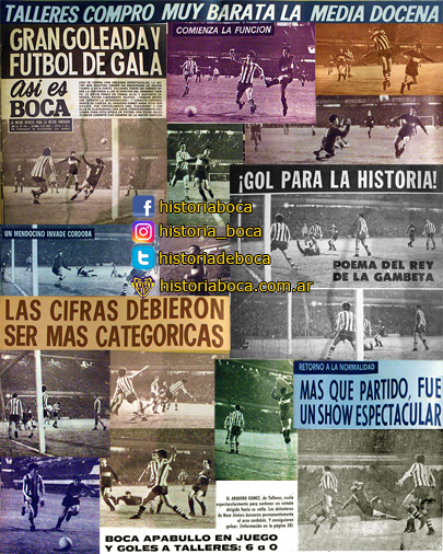 3 de octubre de 1969: Boca goleó a Talleres 6 a 0 