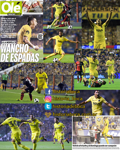 22 de abril de 2018: Boca venció 3-1 a Newell´s 