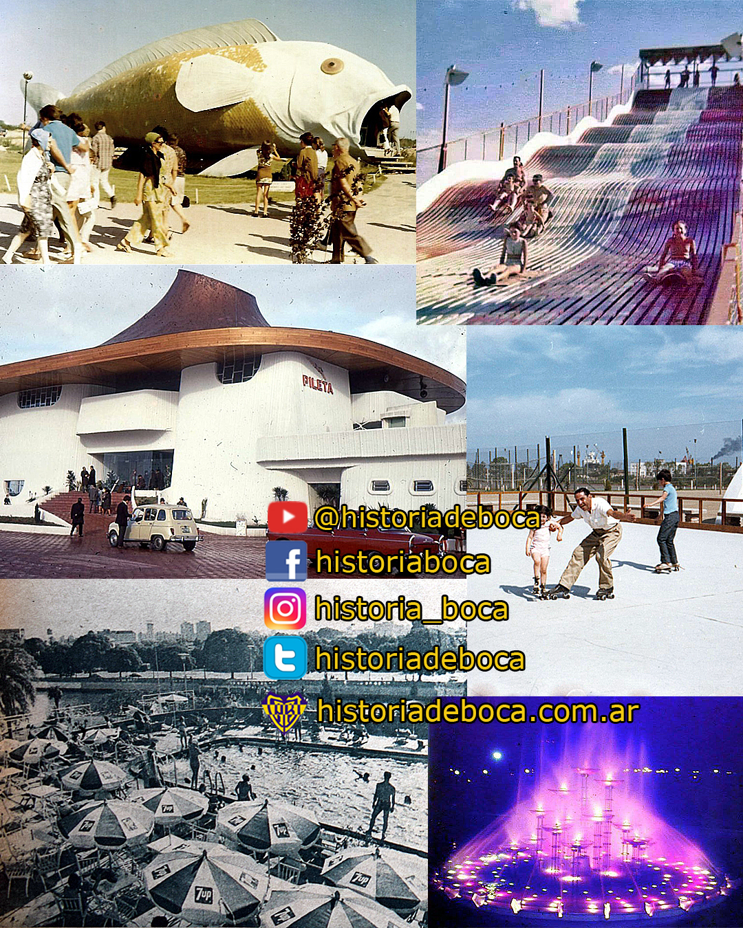 Distintas atracciones de la Ciudad Deportiva